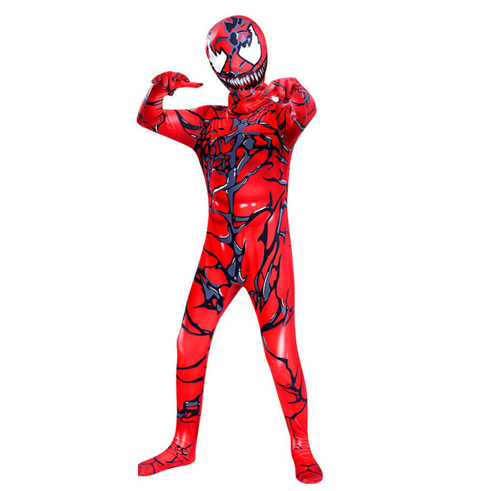 Superhero Venom Carnage SpiderMan Kid Boy Carnival Cosplay Costumes