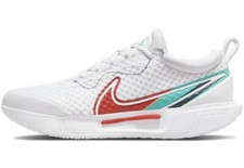 NEW NIKE M ZOOM COURT PRO HC WHITE-WASHED TEAL-RED TENNIS MENS SZ 12 DH0618-136