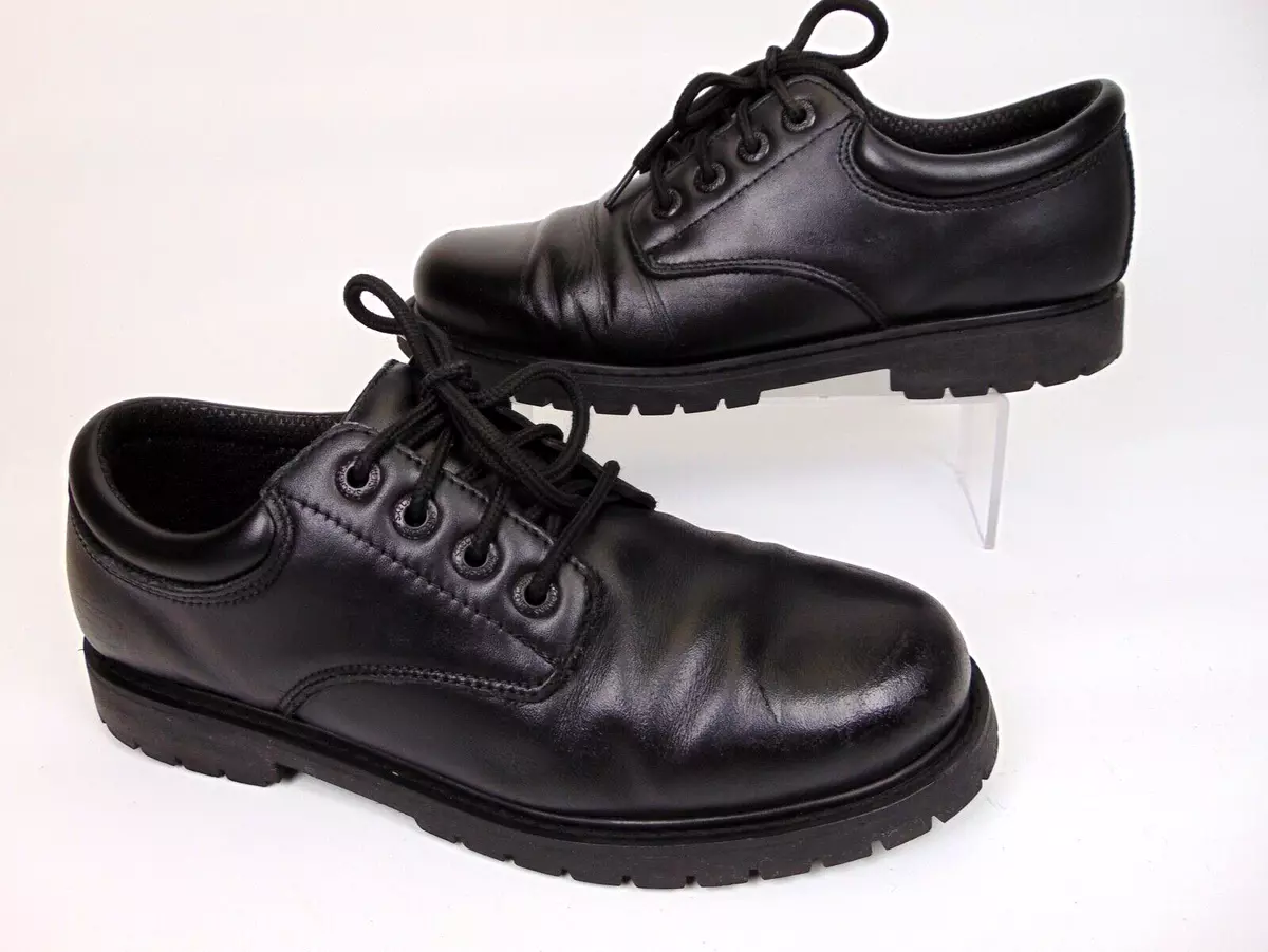 Skechers Work Men\'s Cottonwood Elks Slip Resistant Shoes, Size 8.5 M, Black  Leat | eBay