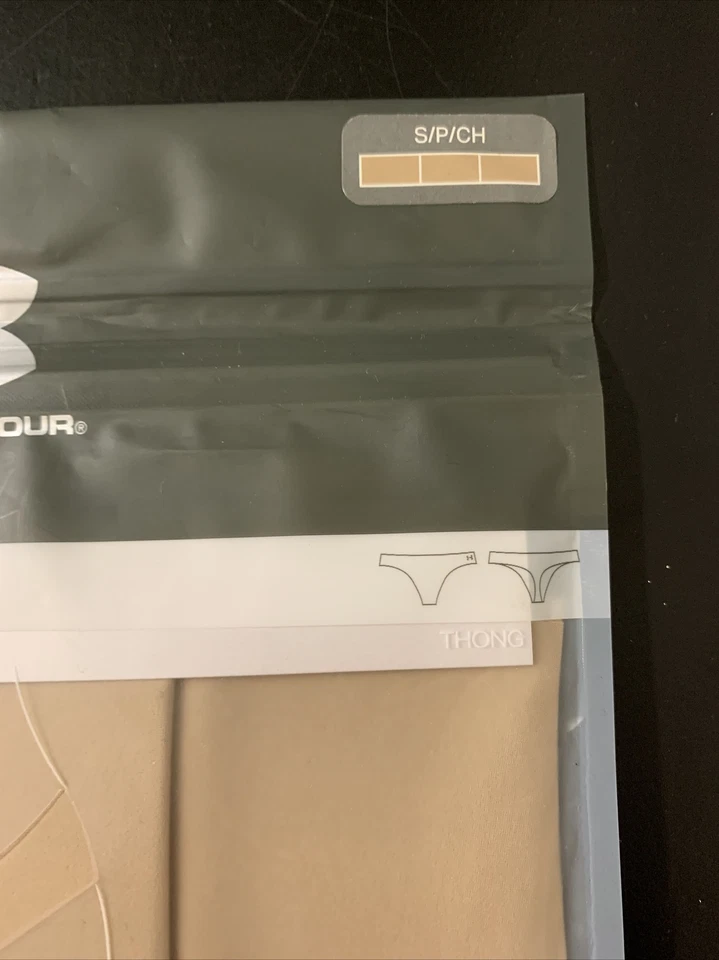Under Armour Pure Stretch (3 Pack) Womens Thong - Nude NEW Sz Small - Image 3 of 4