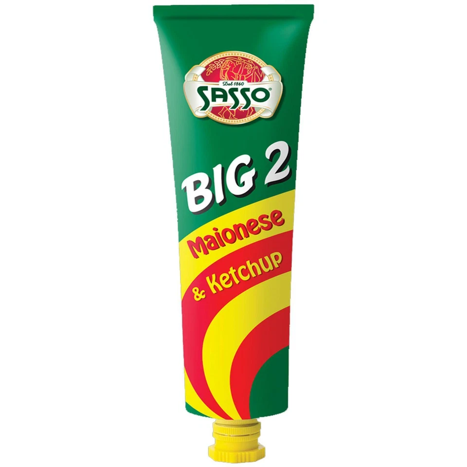 MAIONESE & KETCHUP SASSO TUBO DA 181 ML SALSA MAYONNAISE PANINI PUB PIZZERIA BAR