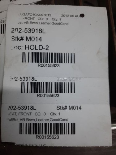 Full Leather Seat Set VB Brown Fits 13-17 Audi A6 155623 M014 - Picture 13 of 24