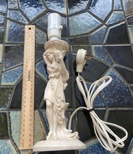 Working Vintage Porcelain Greek Roman Goddess Women Table Lamp 31cm Tall Kitsch