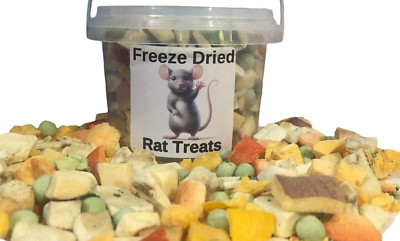 Freeze Dried Rat Treats - Veggie Fiesta Crunch, Vegetable Fruit Mix 1oz Bucket