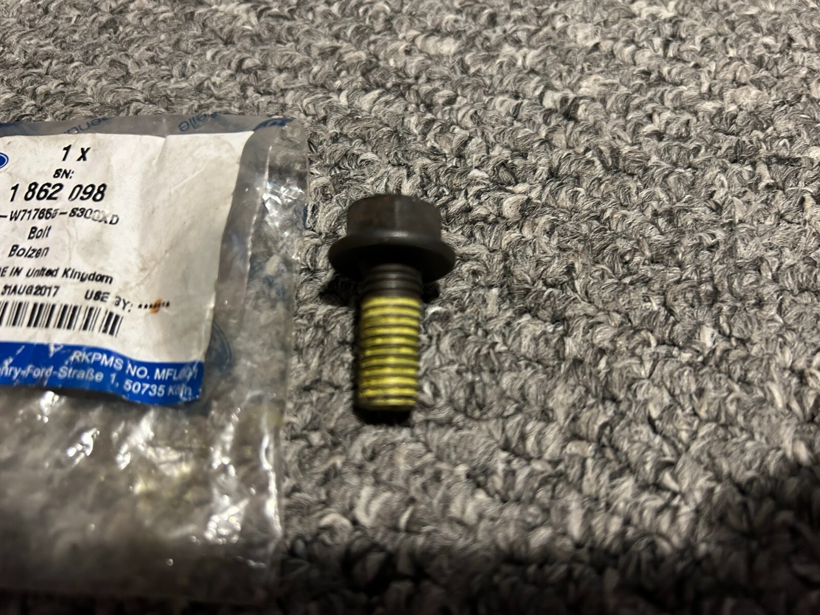 Ford Transit Mk8 M10x22mm Turbo Exhaust Bolt Genuine OEM 1862098  