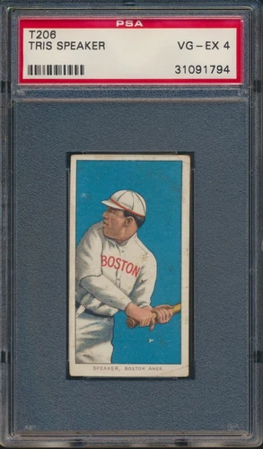 1910 T206 POLAR BEAR TRIS SPEAKER RC PSA 4 VG-EX HOF ROOKIE