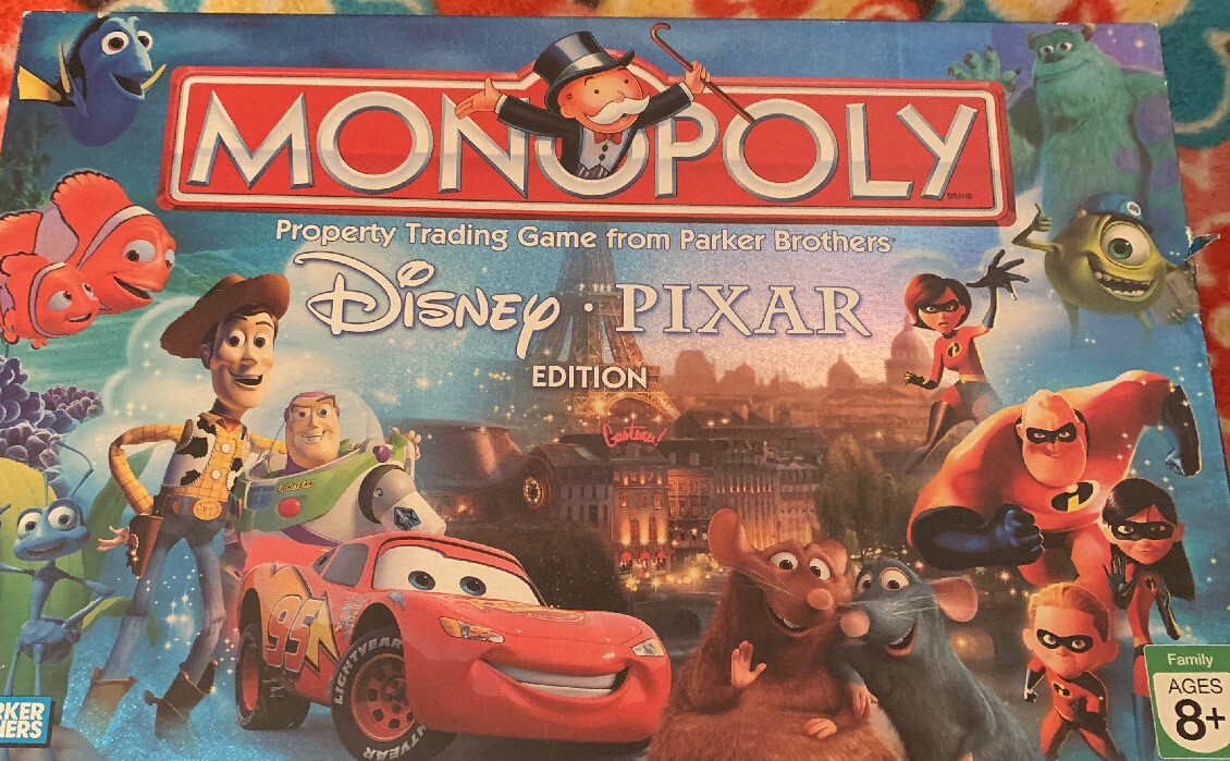 Monopoly Disney Pixar Edition 2007 Board Game Hasbro Complete Toy