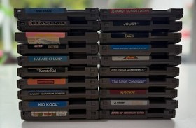 Nintendo NES Games Lot - Krion Conquest, Kiwi Kraze, Sillius, Kabuki, Klash Ball