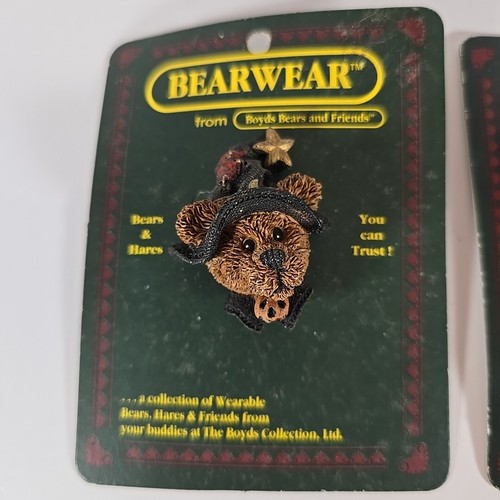 Lotto di 2 spilla Boyds Bears BearWear orsetto strega e orsetti da baseball 2,5" - Foto 2 di 8
