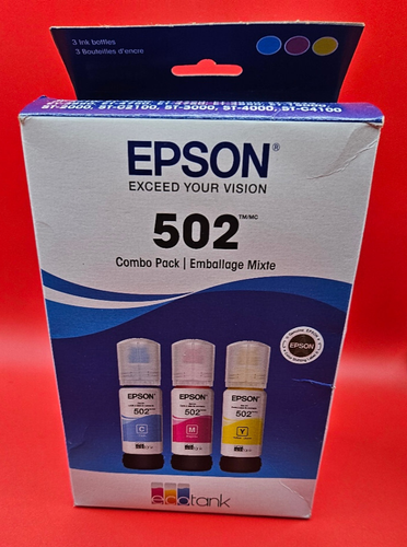 Epson EcoTank T502 Tri-Color Ink Cartridges for Expression/WorkForce Printers