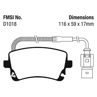 Pastillas de freno traseras EBC DP31470C Redstuff cerámica bajo polvo para Audi S4 2004-2008 Foto 4 de 4