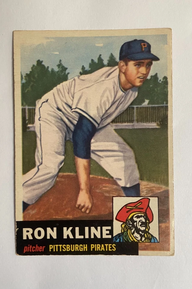 1953 Topps бейсбол лот (2) #19 Mel Parnell EX/MT и #17 Ron Kline (RC) EX  - Изображение 2 из 4