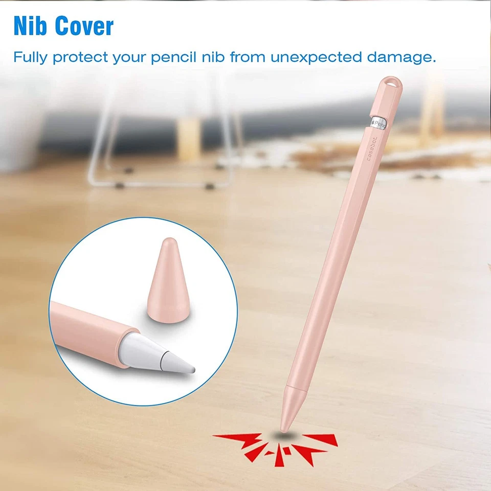 Funda Silicona Soporte Suave con Plumín Cubierta Para Apple Lápiz 1ª Generación Foto 4 de 4