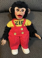 Vintage Rushton Company Zip The Monkey Rubber Face Plush Doll 15