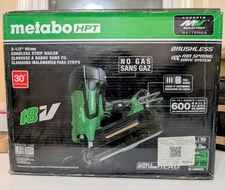 Metabo HPT 3-1/2" 30 -Degree Cordless Clip Head/Roundhead Framing Nailer Battery