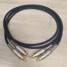 Canare 4ft L-4E6S RCA To RCA Star Quad Audio Cables 2x