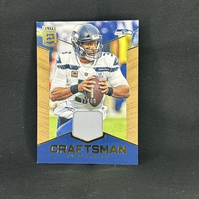 2019 Panini Donruss Elite - Craftsmen Jersey Russell Wilson #CJ-9 Prime /49
