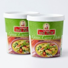 Mae Ploy Green Curry Paste 400g Authentic Thai Cuisine Cooking Pack of 2