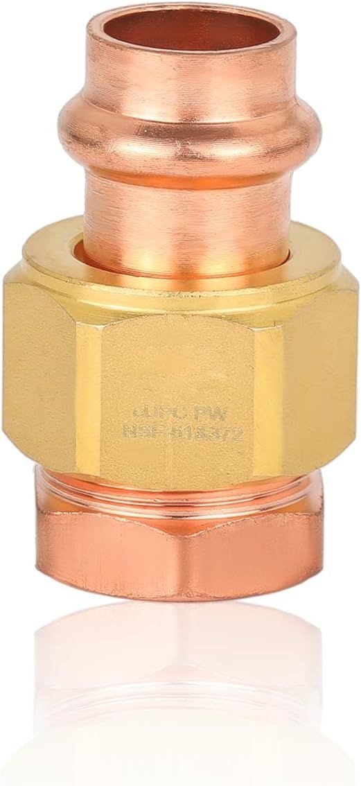 1" Copper Press x 1" Female Union Adapter