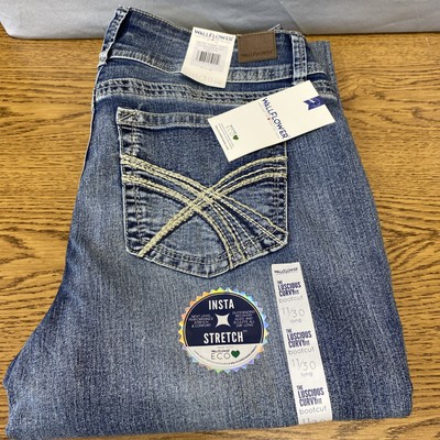Luscious Curvy Fit  Boot Cut JEANS Stretch Denim Camille WallFlower 11 x 30  