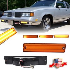 Sequential Amber Led Drl Turn Signal Lights For 81-88 Oldsmobile Cutlass Supreme