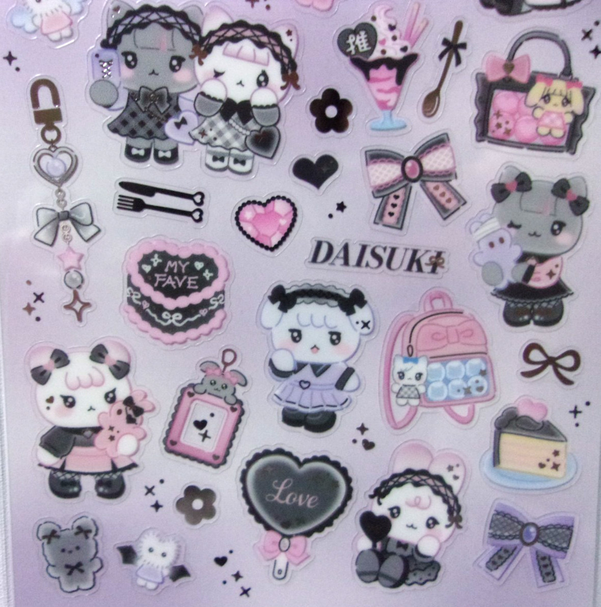 GAIA Topping Lab Animal Cute PET Sticker Sheet Made in Japan Rabbit