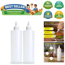 Versatile 16 Oz Squeeze Bottles with Twist Cap - Perfect for Sauces Crafts
