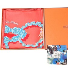 HERMES Carre 90 Silk Scarf LE SACRE du PRINTEMPS Red Tones 90cm x 90cm Box