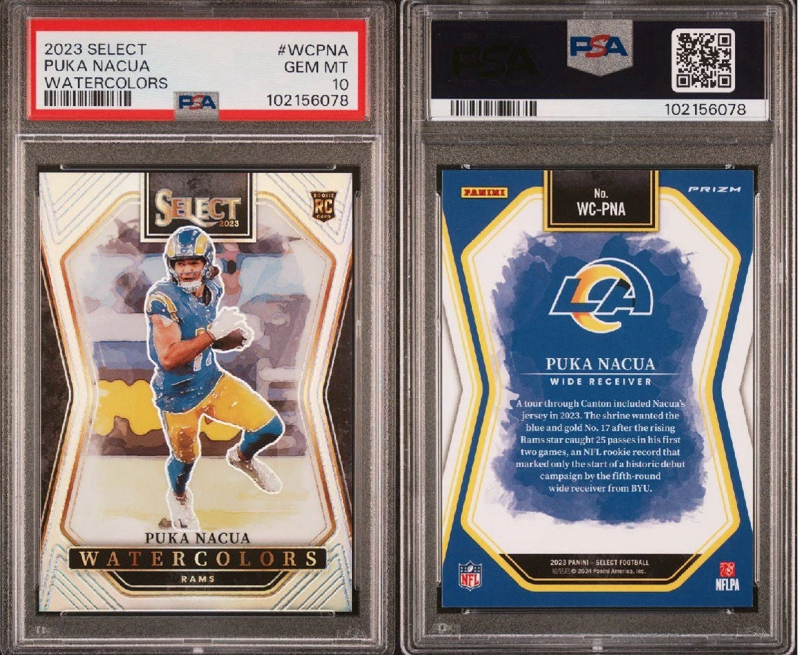 Puka Nacua Panini Select Watercolors #WCPNA Base