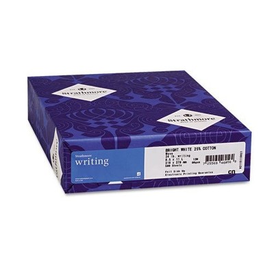 Strathmore 25% Cotton Laid Finish Writing Paper, Natural White, 500 Sheets