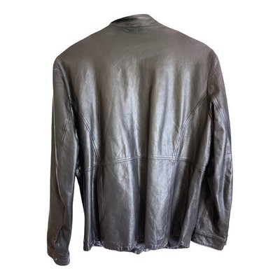 GIORGIO ARMANI イタリア製 lamb leather Giorgio Armani Agnello Lamb Skin Jacket Size 50 Made in