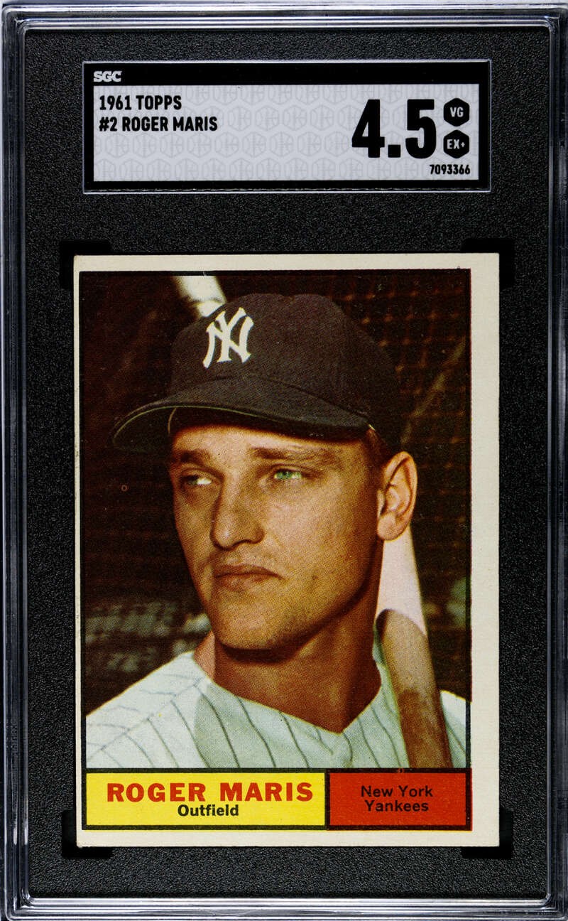 1961 Topps #2 Roger Maris SGC 4.5 Yankees