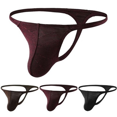 Herren Low Rise String Unterwäsche Tanga Slip mit Bulge Pouch bequeme Passform