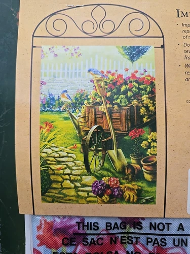 NWT 2006 New Creative 40"X28" Large Flag Spring Garden Scene by ROSS 2004 Flower - Picture 6 of 7