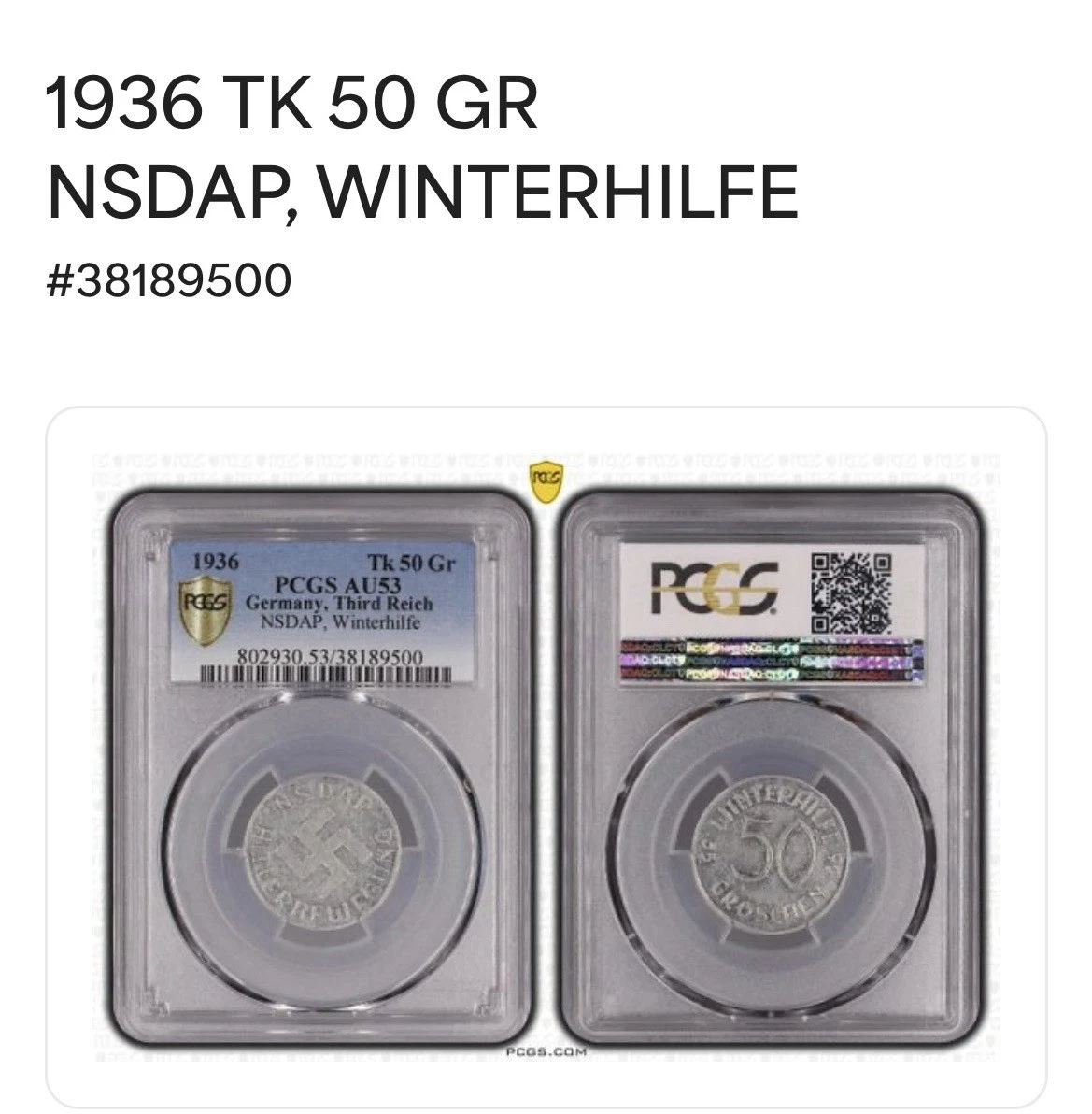 银色1936 年德国硬币| eBay