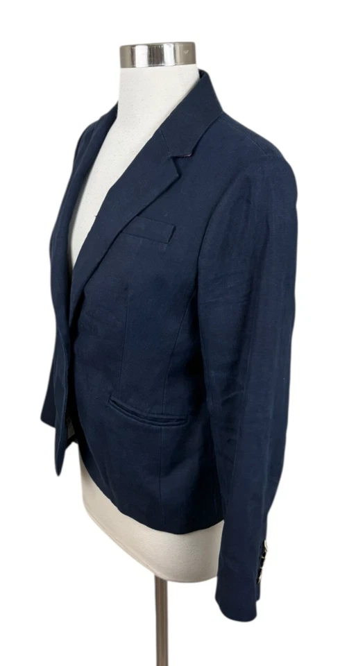 J.Crew Campbell Blazer Navy Blue Size 8P Preppy Classic - Image 2 of 4