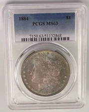 1884 Morgan Silver Dollar PCGS MS63  (51132868)