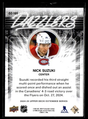 2024-25 Upper Deck Dazzlers Blue Nick Suzuki Montreal Canadiens