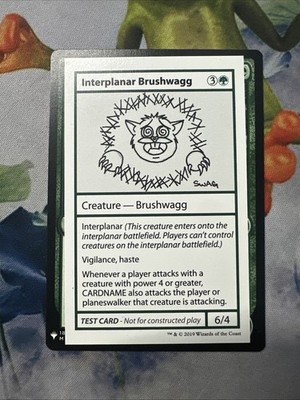 1x Interplanar Brushwagg- NM- Mystery Booster 2 Test Card- Mtg Magic Card
