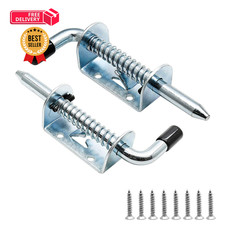 Bonsicoky 2PCS Spring Loaded Latch Pin, 5 Inch 304 10mm x 128mm, silver