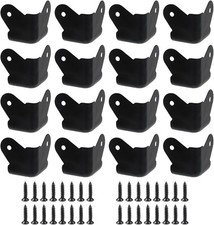 Geesatis 16 Pack Heavy Duty Iron Speaker Corner Guards,1.1 Inch Rounded Black