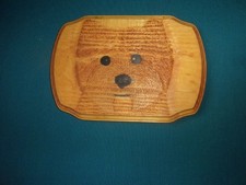 Hand-Carved West Highland Terrier Wooden Plaque/Signed By Artist/Artist Signed