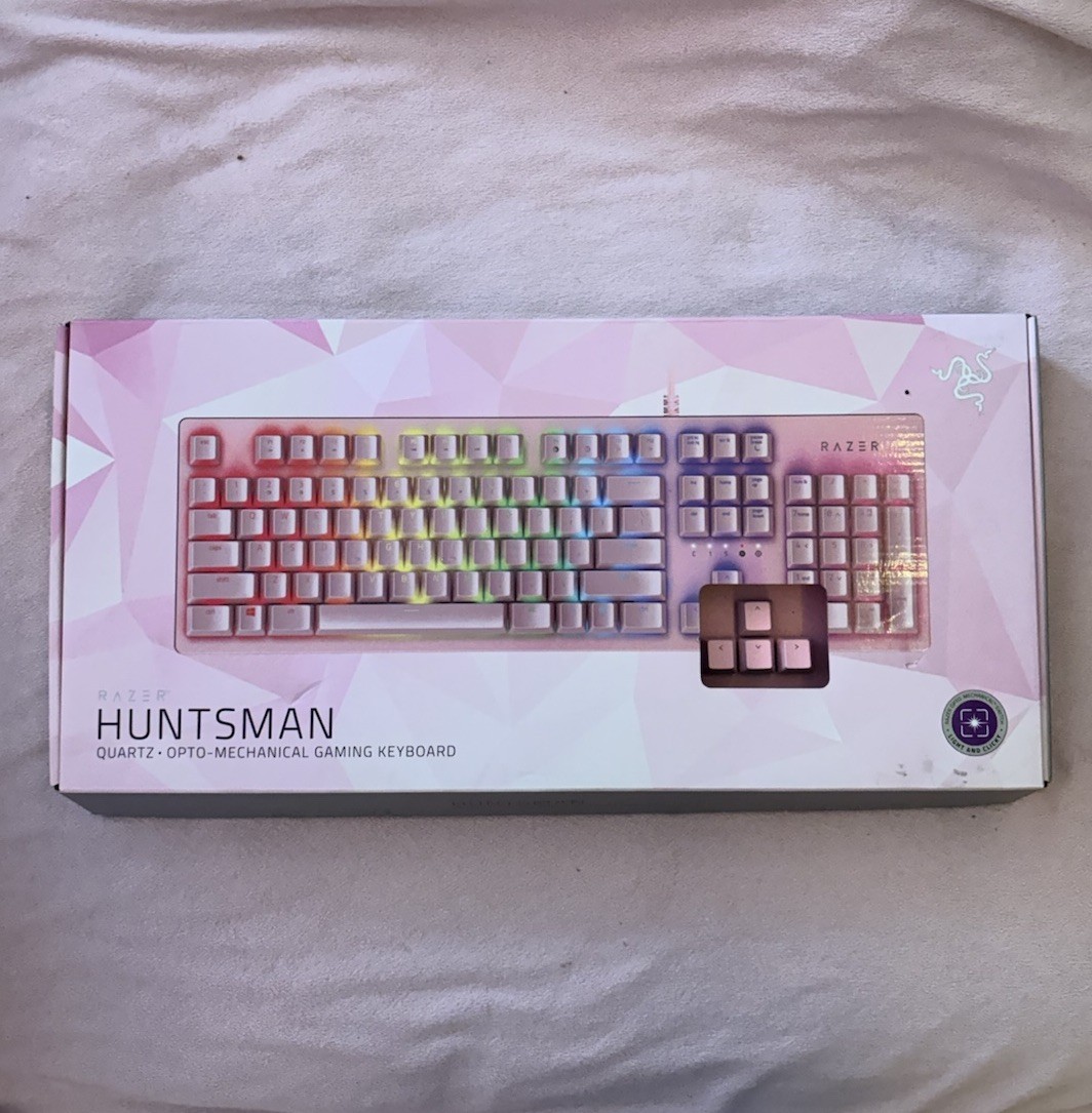 Razer Huntsman Quartz Opto-Mechanical Gaming Keyboard Pink I