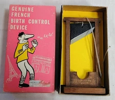 Vintage Novelty Miniature Guillotine Genuine French Birth Control Device