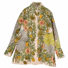 Vintage Hermes Shirt Blouse Long Sleeve Total Pattern Silk Top Used MOLO-0