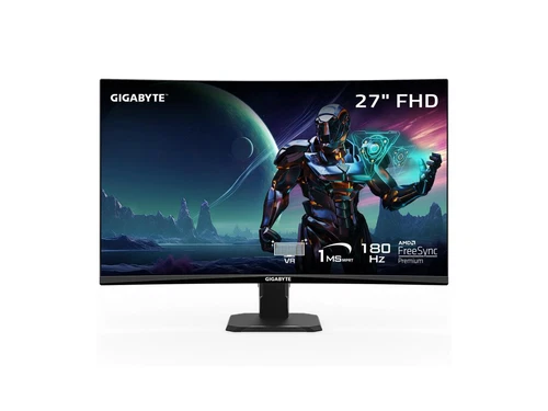 GIGABYTE - GS27FC (SA) - 27" VA Curved Gaming Monitor - FHD 1920x1080 - 180Hz -