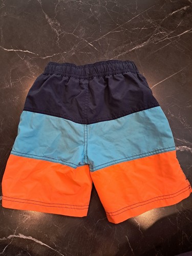 Boys Swim Shorts 5T Xtream Blue Orange Stripe - Picture 3 of 3