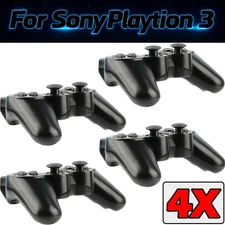 4X For Sony PlayStation 3 PS3 Dualshock 3 Wireless Bluetooth Controllers -Black