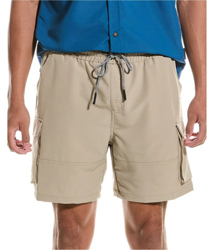 Sovereign Code Mens Loop Casual Walking Shorts, Beige, Large