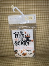 OLD NAVY New 12-18 Months 2 Pieces PAJAMA Set Halloween I  m So Cute Its Scary